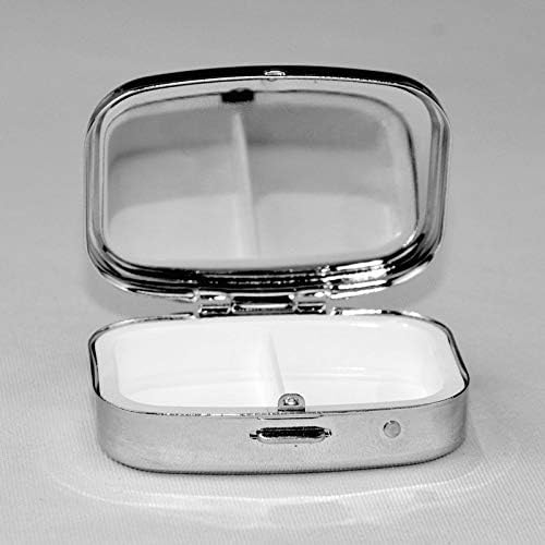 Caixa de mini -comprimido de coruja engraçada com viagens de viagens por via de viagens portáteis Compartamentos compactos Caixa de comprimidos
