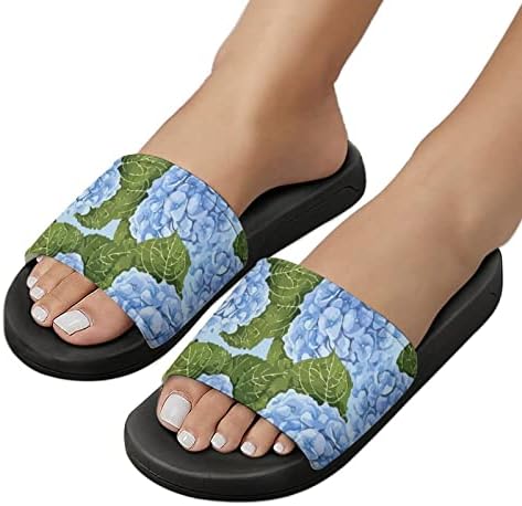 Sandálias de hidrangeias azuis não deslizam chinelos de dedo do pé para massagem banheira de spa de