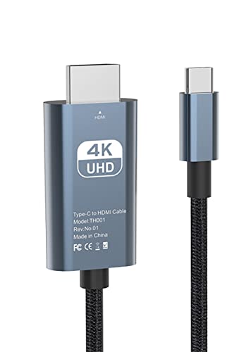 Zingther de alta velocidade USB-C a cabo HDMI 4K@60Hz, Tipo C Thunderbolt 3/4 para o cordão HDMI compatível