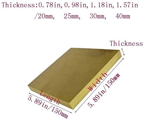 Z Criar design Placa de latão Brass Block Block quadrado Placa de cobre plana comprimidos Material Material