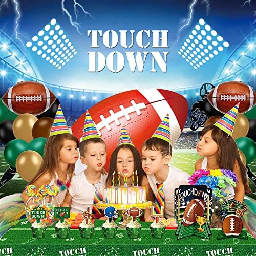 Touchdown Touchdown Touchdown Decorações de festa de futebol Banner Boys Sports tem como suprimentos de adereços