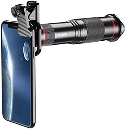 YCFBH 48X Telescópio Optical Lens Telefoto Clipe para câmera de celular móvel com tripé de selfie