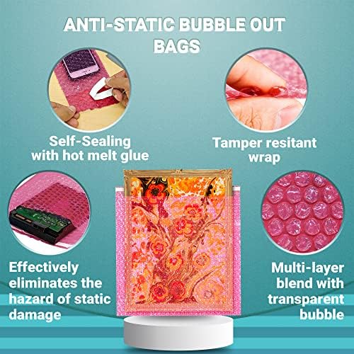 Sacos de bolha anti-estática APQ 20 x 20 polegadas, pacote de 10 bolsas de bolha de self-self de vedação