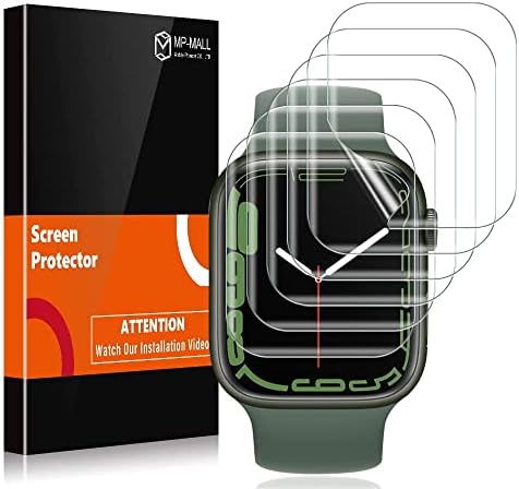 Protetor de tela de pacote MP-MABLE 6, projetado para Apple Watch Series 7 e Apple Watch Series 8 45mm Filme flexível