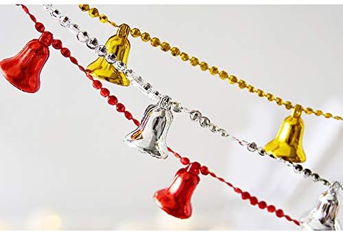 Vpang Christmas Bells Pearls Minchas Garland de cordas para Natal, namorado, exposição, casamento,