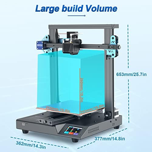 Impressora 3D de nível automático Geeetech, Mizar S e 1,75 mm de filamento de impressora PETG 3D, cor preta