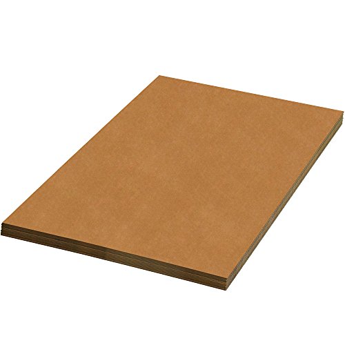 Folhas de papelão corrugadas Aviditi, 60 x 96, Kraft, pacote de 250