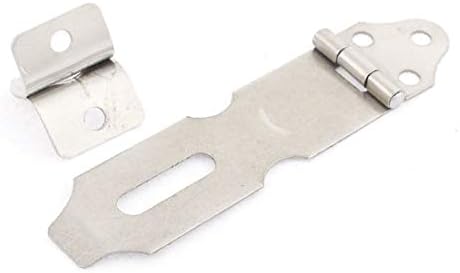 Segurança da porta x-dree 3.7 Long Metal Padlock Hasp Staple Silver Tone 6pcs (Safety da porta 3,7 '