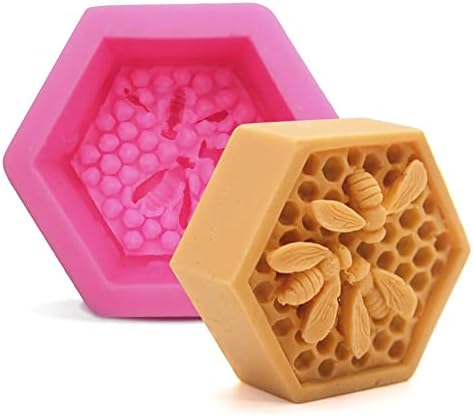 Moldes de resina HDIIEHF, 3D Honeycomb Bee Fondant Silicone Mold Moldes Diy Mousse Decoration