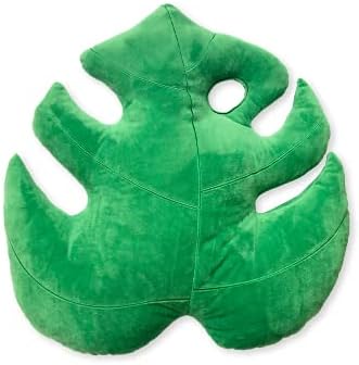 Green Philosophy Co.Plush Leaf Pillow-3D Accent Monstera Deliciosa Pillow para sofá-sofá Decoração de casa para amantes de plantas, amantes de jardim, família verde e amigos