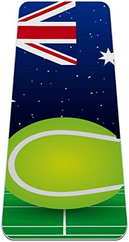 Siebzeh Australian Tennis UK Flag britânico premium grossa de ioga mato ecológico saúde e fitness non slip tapete