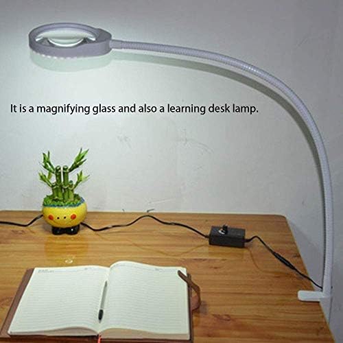 Linheiros de hobby educacionais wbbml, copo de lupa para desktop de clipe com luminária de mesa de