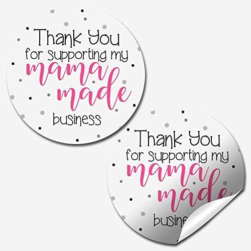 Apoiando uma mamãe fez negócios agradecendo os rótulos dos adesivos de apreciação de clientes para