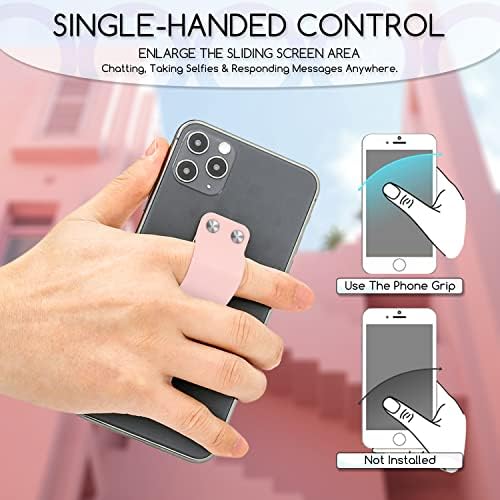 TOQMCI Rainbow Phone Grip Strap Solter Tela celular Suporte de dedo para mão de couro telescópica Stap Stap Universal