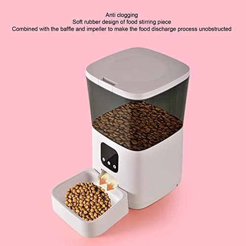 Alimentador de animais automático, controle de voz Smart Pet Food Dispensador Interincável 7L Capacidade para cachorro para gato