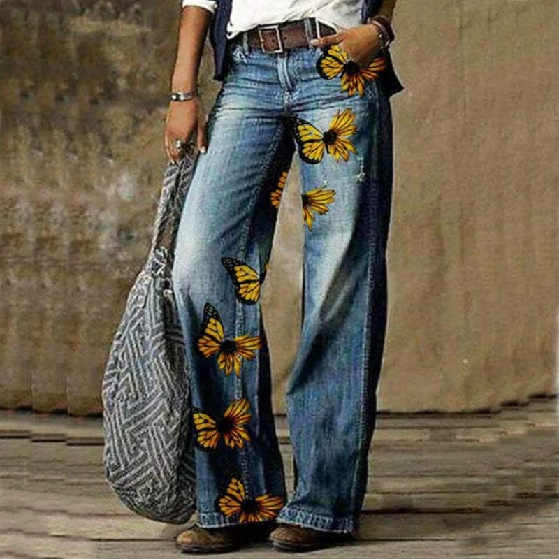 Calças de carga uktzfbctw roupas de primavera roupas femininas impressão estilo étnico streetwear casual outono