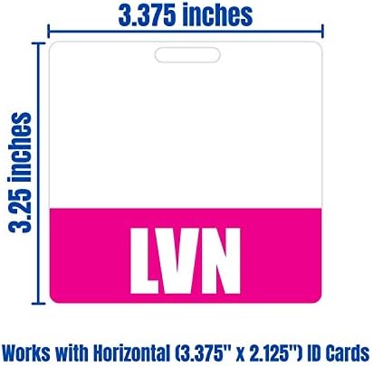 Bomilhão de crachá LVN - tags de crachá de serviço pesado horizontal para enfermeiras vocacionais licenciadas -