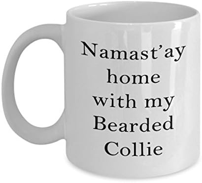 Cre8ive Designs Barbed Collie Caneca - Namast'ay Home With My Barbed Collie - Border Collie - Rough