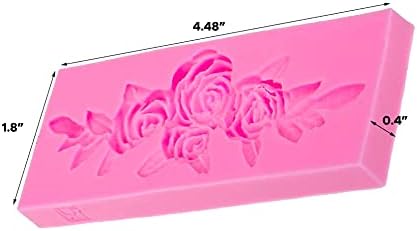 Linda guirlanda de flor de rosa Formulário de silicone para molde de sabão diy sobremesas
