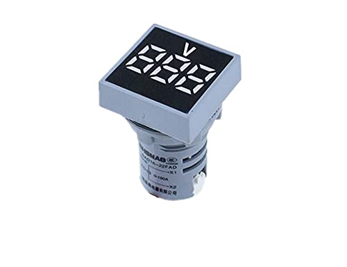 Nunomo 22mm Mini Voltímetro Digital quadrado AC 20-500V Volt Volt Tester Tester Medidor LED LED