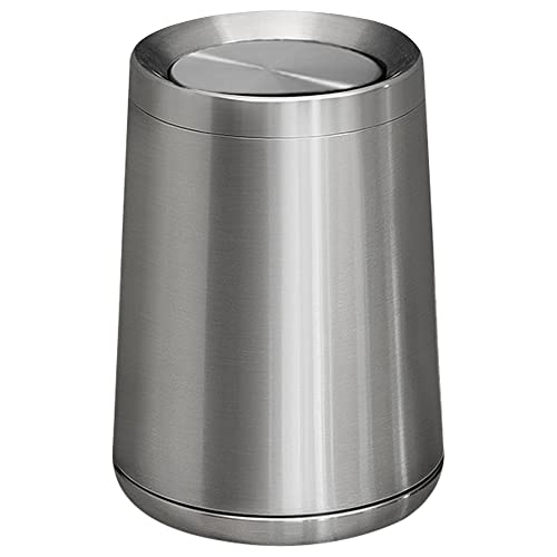 LEASYLIFE 10 L/2.6GALLEN, lata de tampa de balanço, lata de lixo de aço inoxidável escovado com tampa de inverno,