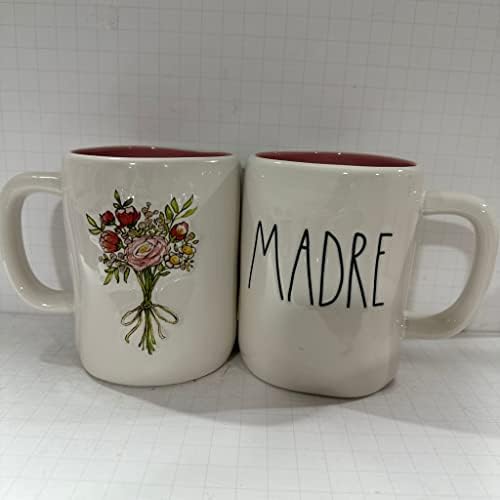 Rae Dunn Madre Caneca - Copa de café - Rosa Inside - Cerâmica - Feliz Dia das Mães