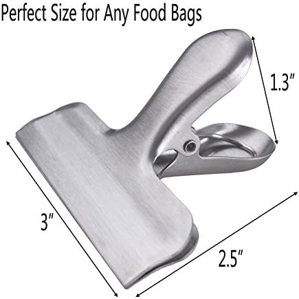 Z zicome para serviço pesado mais grosso de aço inoxidável clãs de bolsas de chip, 3 polegadas