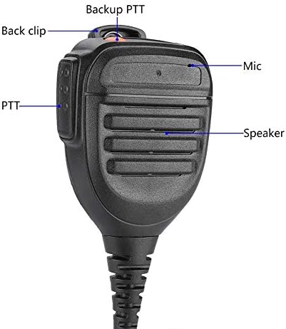 Orador do microfone de ombro, para Yaesu ft1d ft1xdr ft2dr ft2xdr, 3,5 mm PTT Micorno de rádio portátil PTT Walkie Talkie, clipe de ombro portátil, 360 rotação