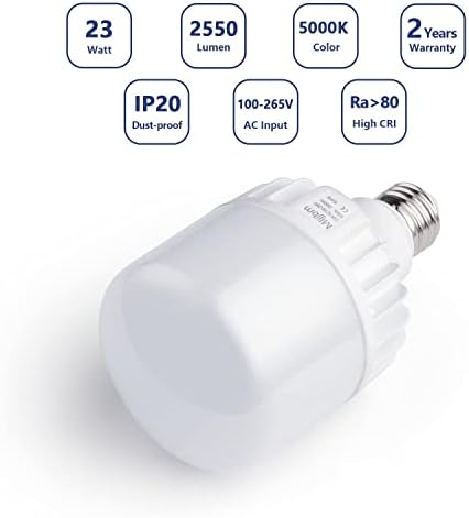 MLJJBM 150W-200W Bulbo LED equivalente LED, lâmpadas brancas da luz do dia Branco 5000k 23watt lúmen, super