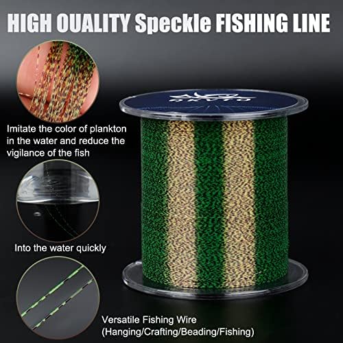 Akvto Linha de pesca de monofilamentos - o material de nylon premium é forte e a linha de pesca de camuflagem