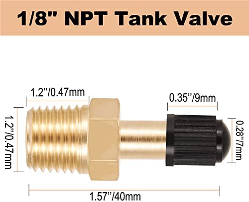 Válvula de tanque de 1/4 NPT Válvula de bronze anticorrosão com rosca NPT masculina de 1/4, usando com tanques de compressor de ar com tampas de vedação