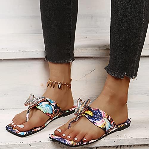 Flipers de casa para mulheres sandálias de moda arco cristal casual feminina feminina e chinelos de chinelos sandálias para mulheres sandálias de largura de largura