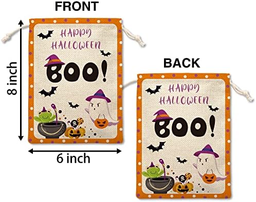 Sacos de favor da festa de Halloween para crianças, suprimentos de festa decorações, presentes para meninos