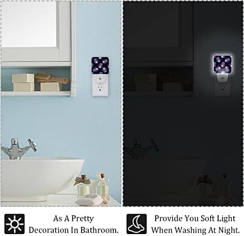 Coruja cor escura LED Night Light, Kids Nightlights for Bedroom Plug in Wall Night Lamp Brilho ajustável para
