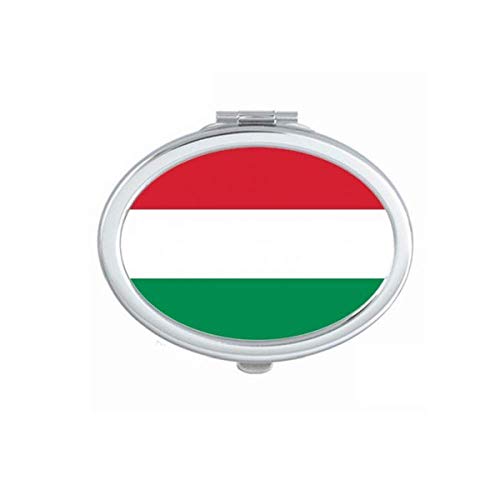 Hungria nacional bandeira Europa espelho espelho portátil maquiagem de mão dupla de óculos laterais