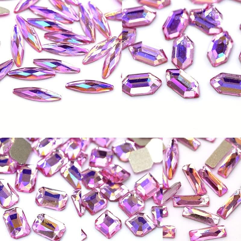 20pc K9 Glass Crystal Rhinestone traseiro lixo abortações de cores Coração/RHombus/Drop. Para pregos