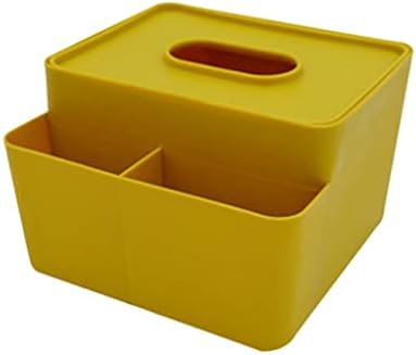 Caixa de tecidos amarelos Genigw Caixa de mesa do guardana