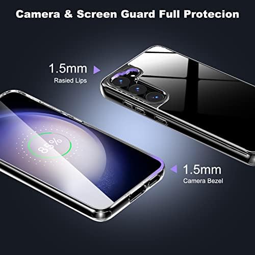 Nallot projetado para o caso Samsung Galaxy S23 Clear, [não amarelecimento] [Proteção contra queda