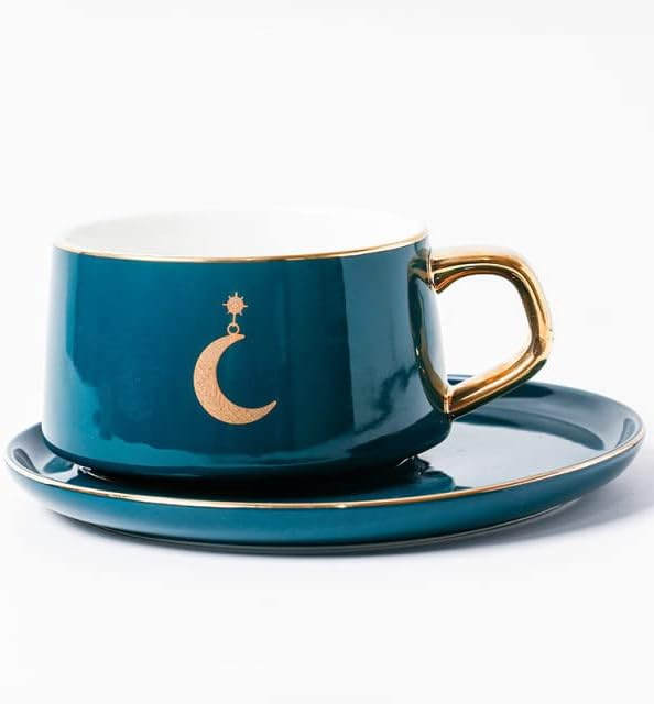 Dodouna Ceramic Coffee Cup Conjunto de chá da tarde em inglês Conjunto de chá de café com xícaras