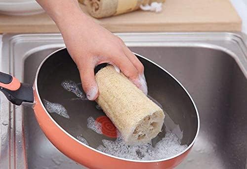 Sponge shashamurat 3pcs/pacote de pacote natural, esponja biodegradável multifuncional para limpeza de cozinha e lavagem de louça ou esfoliação cor de lavagem corporal de cor natural