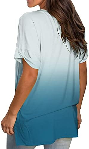 Tops de verão para mulheres Moda V Bloups Print Print Bloups Logo Fit Sleeve Camiseta 2023 Camisas casuais