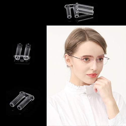 YouU 100 PCS Mangas de compressão de plástico transparente para óculos sem aro Ferramentas de acessórios