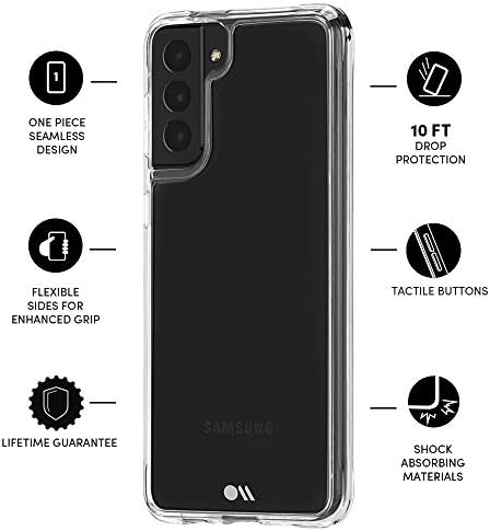 Case -Mate - Tough - Caso para Samsung Galaxy S21 Plus 5G - 10 pés Proteção de queda - 6,7 polegadas - Limpa