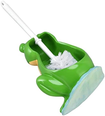 Kit de limpeza de escova de vaso sanitário, escova de vaso sanitário de sapo compacto