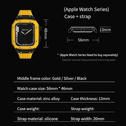 Houcy liga de relógio Strap para Apple Watch Series 7 6 5 4 SE 45mm 42mm 44mm Modificação Mod Kit Relógio Strap