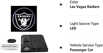 Sporticultura NFL Las Vegas Raiders LED Laser Projector Light for Car Door - LED Light Projector para projetar o logotipo da equipe da NFL no solo
