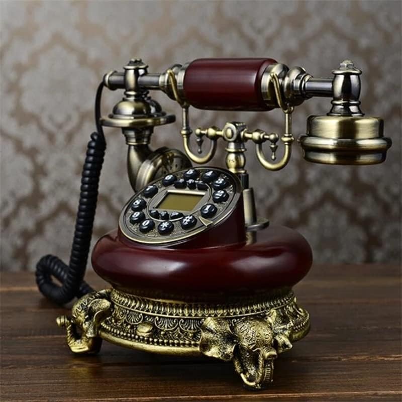 Zlxdp Antique Telefone fixo Casador Id ID de telefone fixo e imitação de metal com botão de mão livre de telefone Dido de telefone