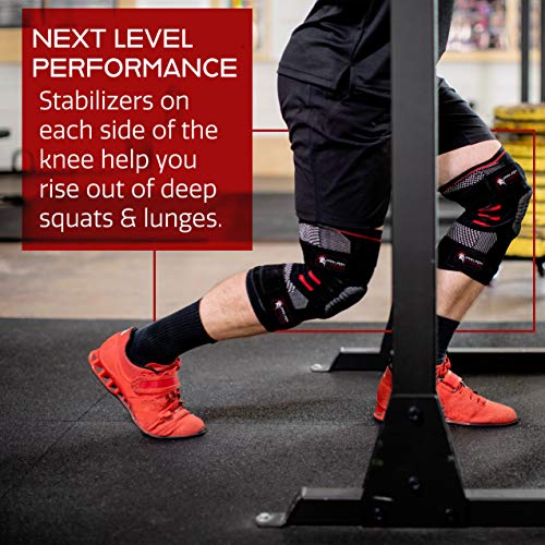 Mangas de joelho para levantamento de peso para CrossFit Powerlifting e treinamento de pesos - 1 par de envoltórios