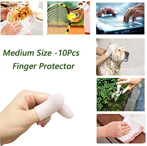 Protetores de dedo Gel tampas de dedo Tampas de silicone Proteção de pontas dos dedos - cots de dedo ótimo para gatilho, artrite dos dedos, rachaduras dos dedos e outro alívio da dor dos dedos