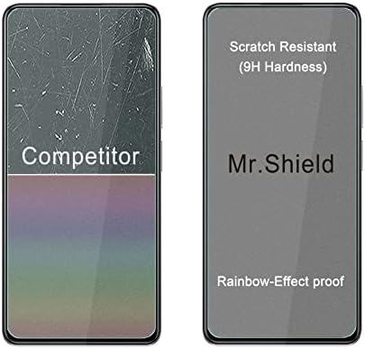 Mr.Shield [3-Pack] projetado para Xiaomi Poco F4 5G / Redmi K50 / Redmi K50 Pro [vidro temperado] [Japão de vidro com dureza 9H] Protetor de tela com substituição ao longo da vida
